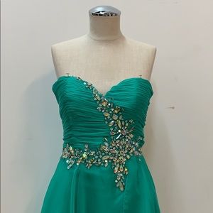 jade chiffon dress